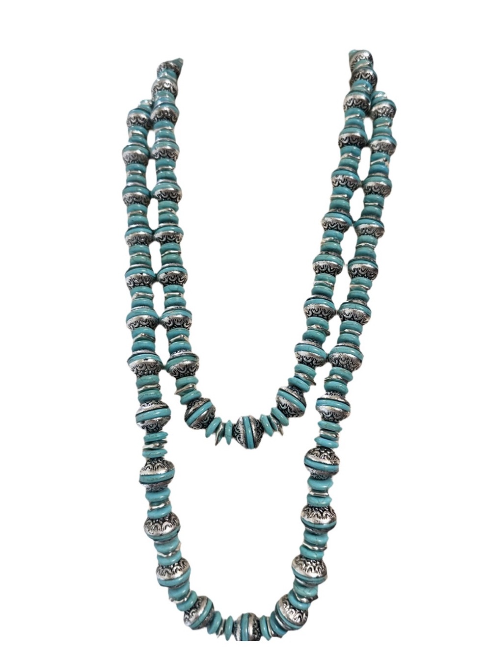 Turquoise Beaded Statement Necklace - Women's Jewelry new! Earrings Set